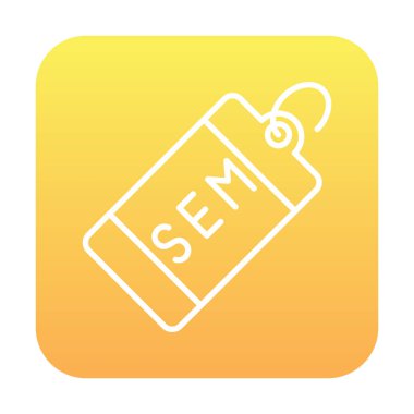 sem etiket simgesi, vektör illüstrasyonu  