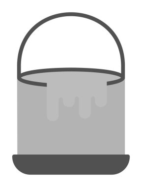 Boya kovası simge vektör çizim