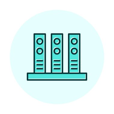 Ofis klasörleri simgesi, vektör illüstrasyonunu arşivle 