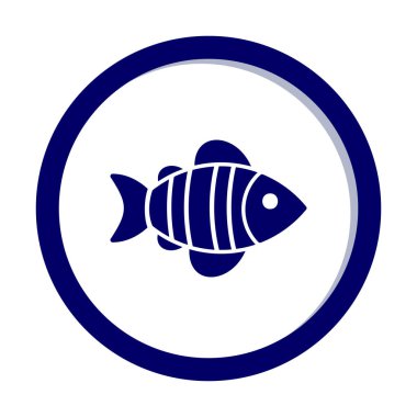 balığı web simge vektör çizim