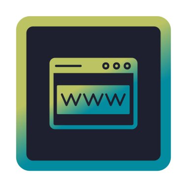 tarayıcı web sayfası simgesi, vektör illüstrasyonu 