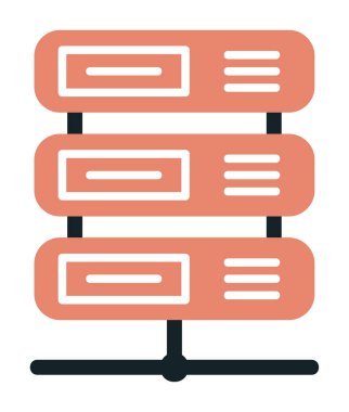 Veri sunucu simgesinin vektör illüstrasyonu 