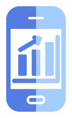 akıllı telefon ekran vektör simgeleri üzerinde analiz