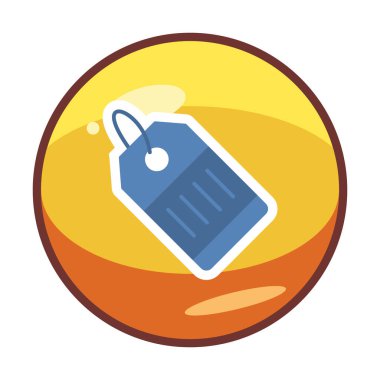 Fiyat Etiketi simgesi, vektör illüstrasyonu basit tasarım