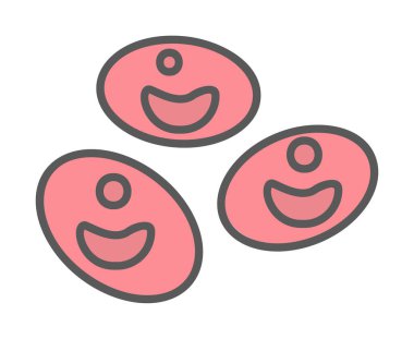 Kan hücreleri düz çizgi simgesi