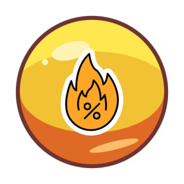 Sıcak Satış simgesiyle basit bir düz ateş 