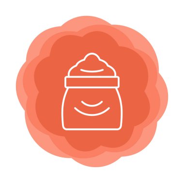 Şeker düzlüğü simgesi, vektör illüstrasyonu  