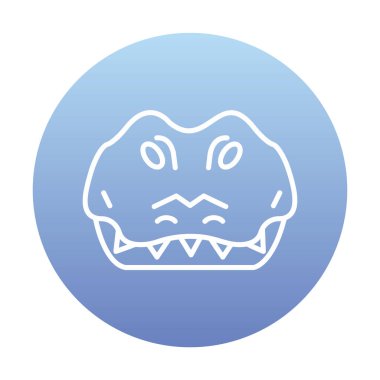 Basit timsah simgesi, vektör illüstrasyonu