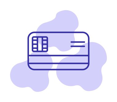 Kredi kartı simgesi, vektör illüstrasyonu basit tasarım