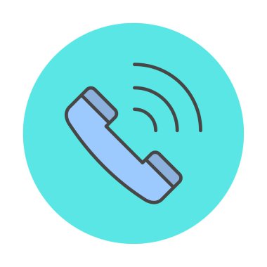 Basit telefon çağrı simgesi, vektör tasarımı