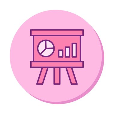 Whiteboard simgesinin vektör illüstrasyonu