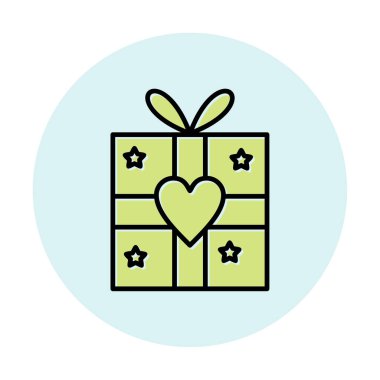 hediye kutusu ikon vektör çizimi tasarımı 