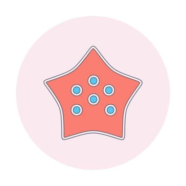 denizyıldızı düz ikon vektör çizimi 