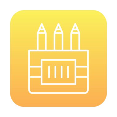 Renkli Kalem simgesi vektör illüstrasyonu