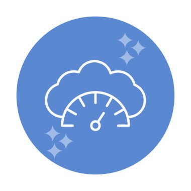  Gösterge düz simgesi, vektör illüstrasyonu 