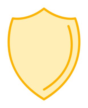 Kalkan yassı ikon vektör çizimi