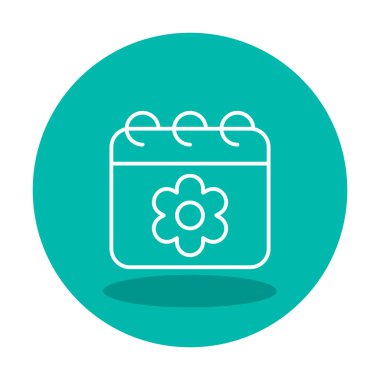 Sakura tarih simgesi, vektör çizimi 