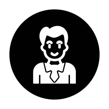 Profesör Web simgesi, vektör illüstrasyonu