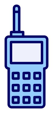 Basit düz telsiz vektör illüstrasyon tasarımı