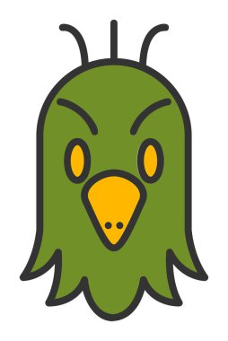 Vektör illüstrasyonu, Papağan kuş simgesi  