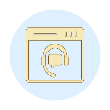 Modern Çevrimiçi Online Destekleyici element tasarımının vektör illüstrasyonu                            