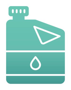 yağ varili vektörü düz renk simgesi 