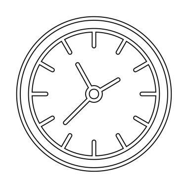 Saat simgesi, vektör illüstrasyonu, zaman simgesi 