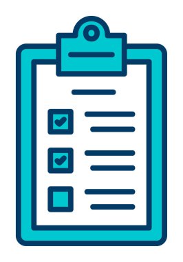 Kontrol listesi ikon vektör illüstrasyon tasarımlı pano