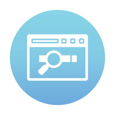 tarayıcı web simgesi, vektör illüstrasyonu 