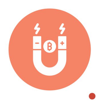 Mıknatıs düz simgesinin vektör çizimi 