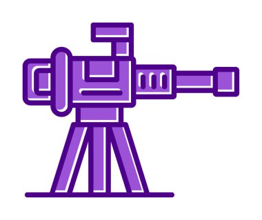 Makine Tüfeği vektör illüstrasyonu