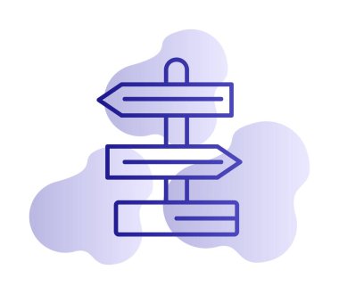 Yön işareti. Web simgesi basit tasarım 