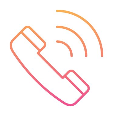 Basit telefon çağrı simgesi, vektör tasarımı