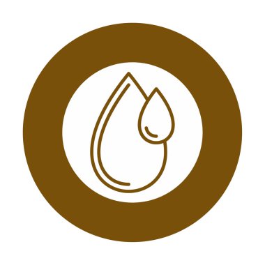 su damlası ağ simgesi, vektör illüstrasyonu 