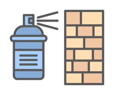 Graffiti web simgesi, vektör illüstrasyonu 