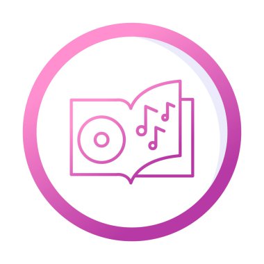 Basit Ses Kitabı simgesi, vektör illüstrasyonu