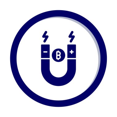 Mıknatıs düz simgesinin vektör çizimi 