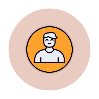 Profil simgesi vektör illüstrasyonu