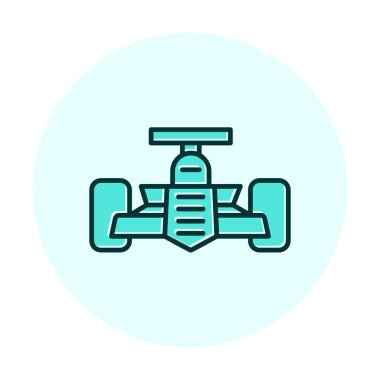 Basit yarış arabası ikonu vektör illüstrasyonu  