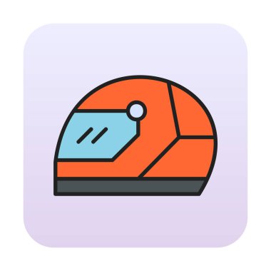 Kask simge vektör çizim yarış                 