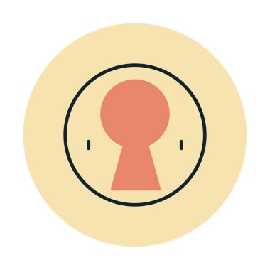 Anahtar deliği vektör çizimi, simge ögesi biçimi              