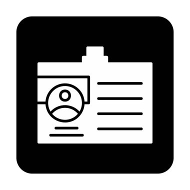 ID kart simgesi vektör illüstrasyonu                                  