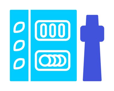 Basit Japon Bento kutusu simgesi, vektör illüstrasyonu