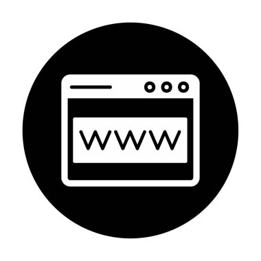 tarayıcı web sayfası simgesi, vektör illüstrasyonu 