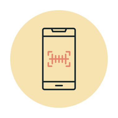 Basit barkod tarayıcı simgesi, vektör illüstrasyonu