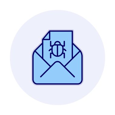 Basit çöp posta harfi simgesi, vektör illüstrasyonu