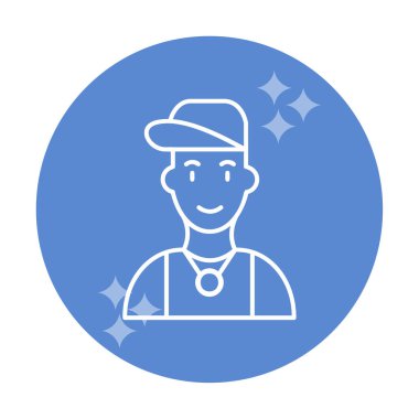 Hip Hop Man ikon vektör illüstrasyonu