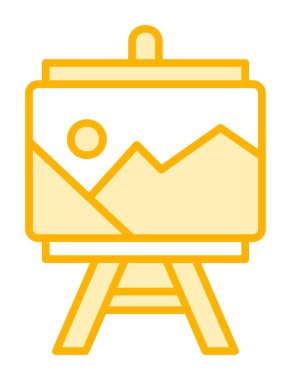 düz basit boyama simgesi, vektör illüstrasyonu 