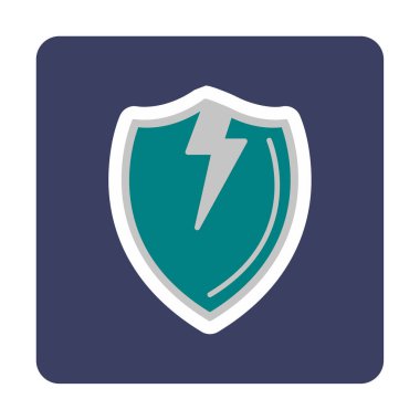 Kırık Kalkan simgesi. vektör illüstrasyonu 