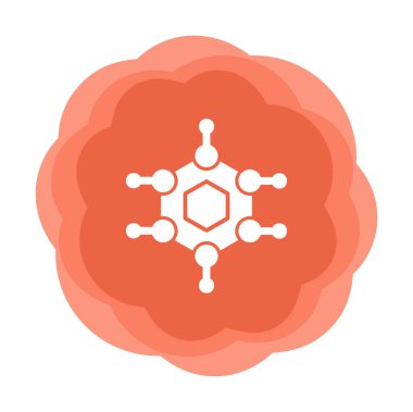 Basit Nanoteknoloji simgesi, vektör illüstrasyonu